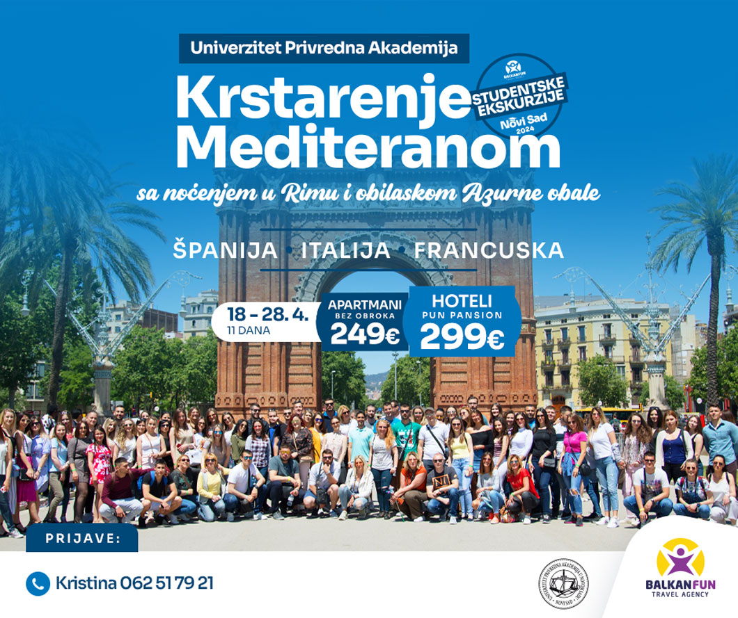 Studentska ekskurzija Krstarenje Mediteranom